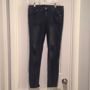 Aqua Ripped Black Jeans